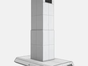 amica in900bi kitchen hood black 3D Model
