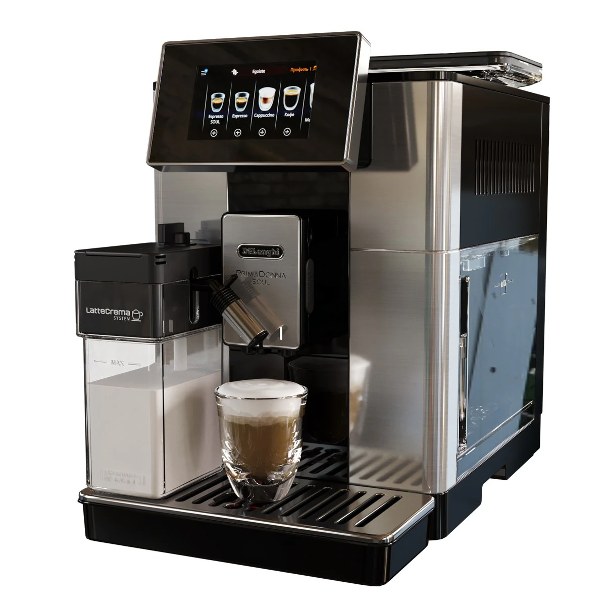 Máquina de café delonghi primadonna soul ecam61074mb Modelo 3D .c4d .max .obj .3ds .fbx .stl .blend