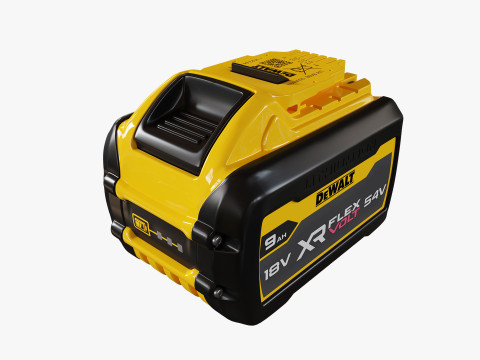 Batterie lithium-ion DeWalt 9 Ah Modèle 3D