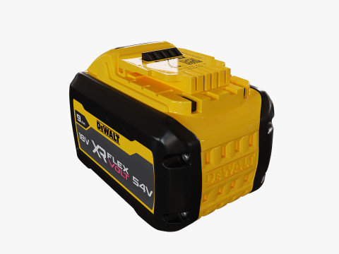 Bateria de íon de lítio DeWalt 9Ah Modelo 3D