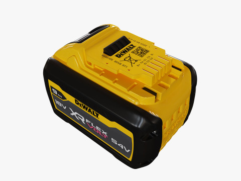 Bateria de íon de lítio DeWalt 9Ah Modelo 3D