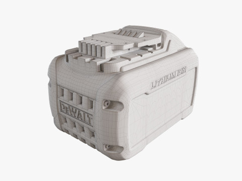 Bateria de íon de lítio DeWalt 9Ah Modelo 3D
