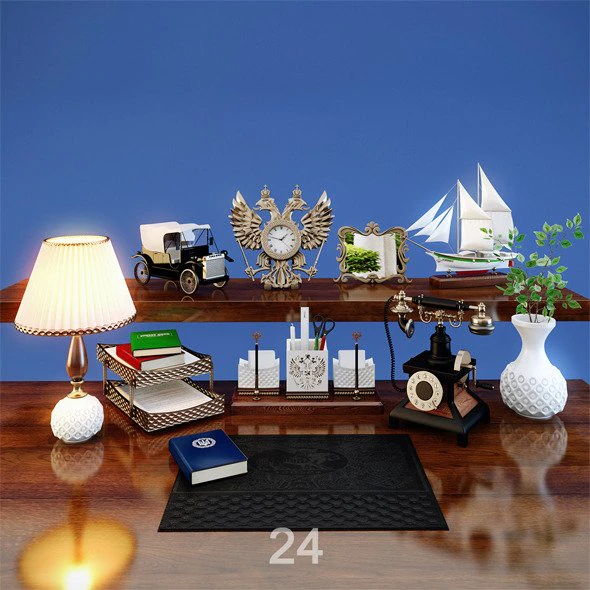 desktop accessories 3D Model .c4d .max .obj .3ds .fbx .stl .blend 