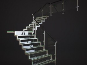 glass stairs 3D Model