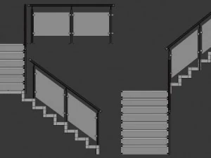glass stairs 3D Model