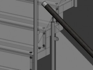 glass stairs Model 3D