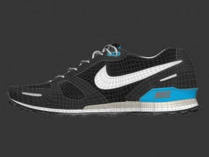 nike waffle trainer shoes 3D Model
