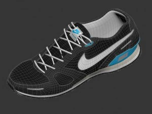 nike waffle trainer shoes 3D Model