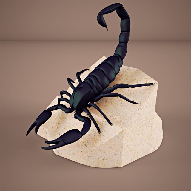 scorpion Modèle 3D .c4d .max .obj .3ds .fbx .stl .blend 