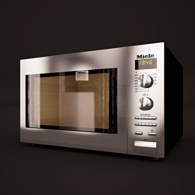 microwave miele m82011s 3D Model .c4d .max .obj .3ds .fbx .stl .blend 