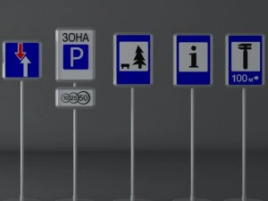 road signs 3D Model