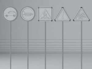 road signs 3D Model