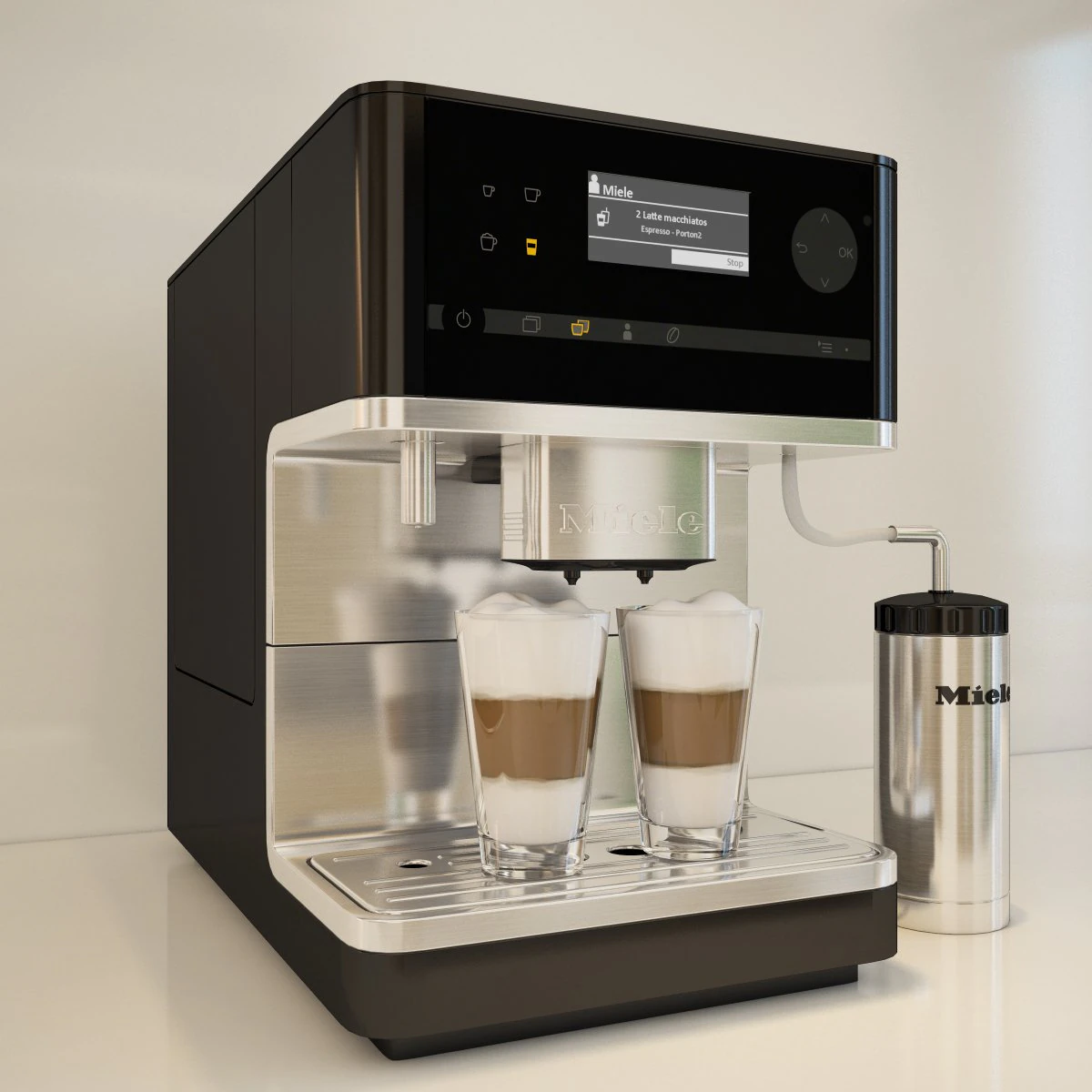 miele cm 6300 coffee machine 3D Model .c4d .max .obj .3ds .fbx .stl .blend 