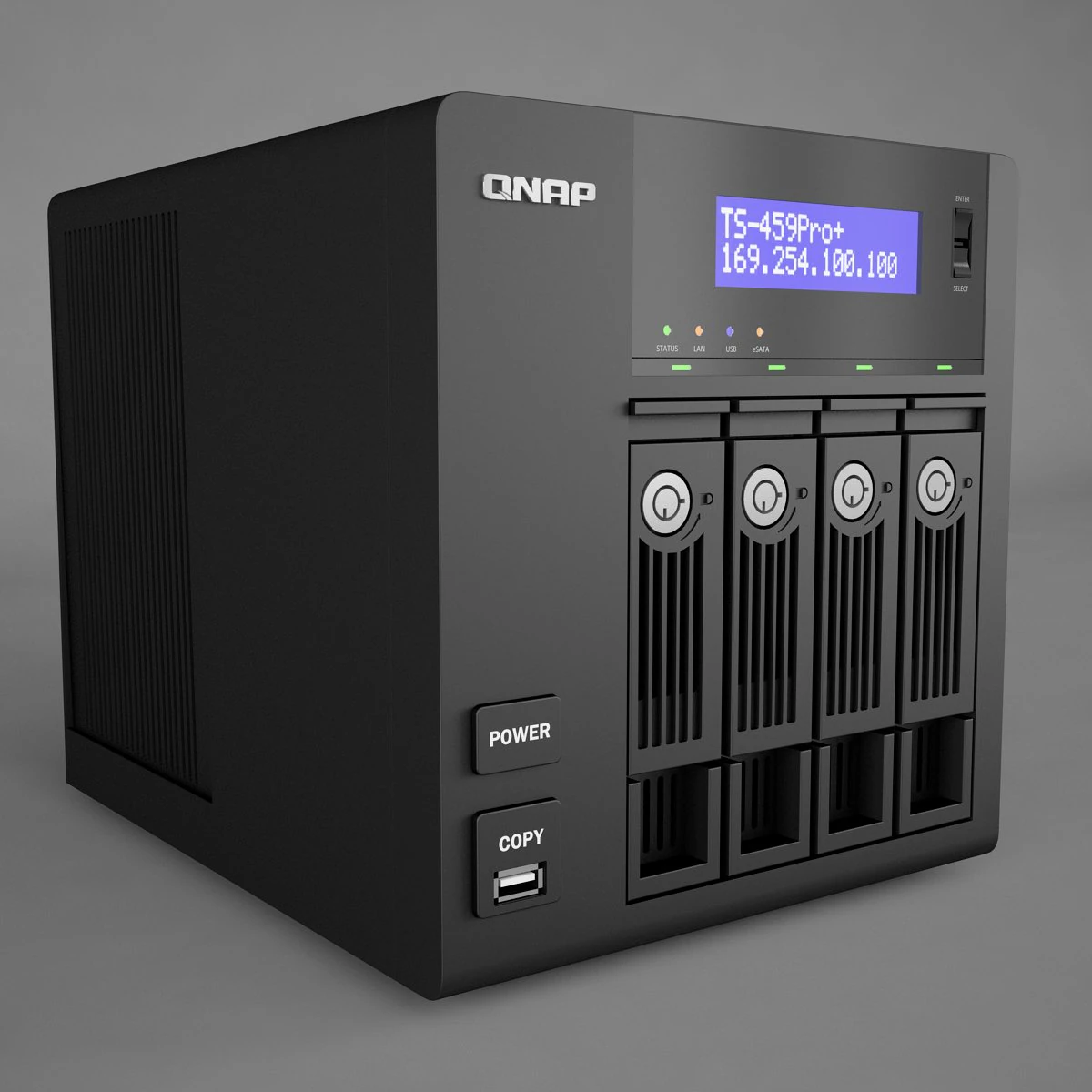 qnap network attached storage server 3D Model .c4d .max .obj .3ds .fbx .stl .blend 