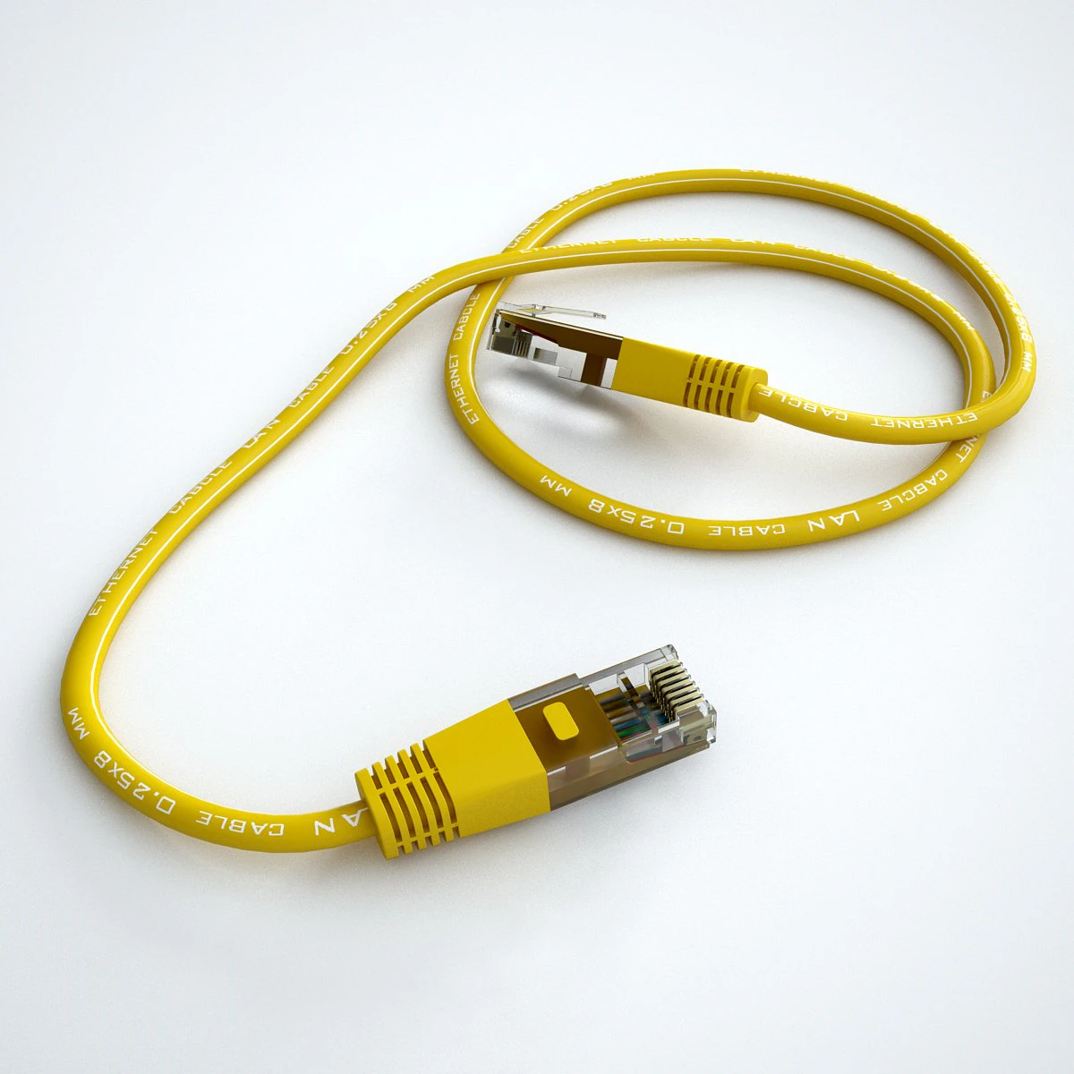 ethernet cable 3D Model .c4d .max .obj .3ds .fbx .stl .blend 