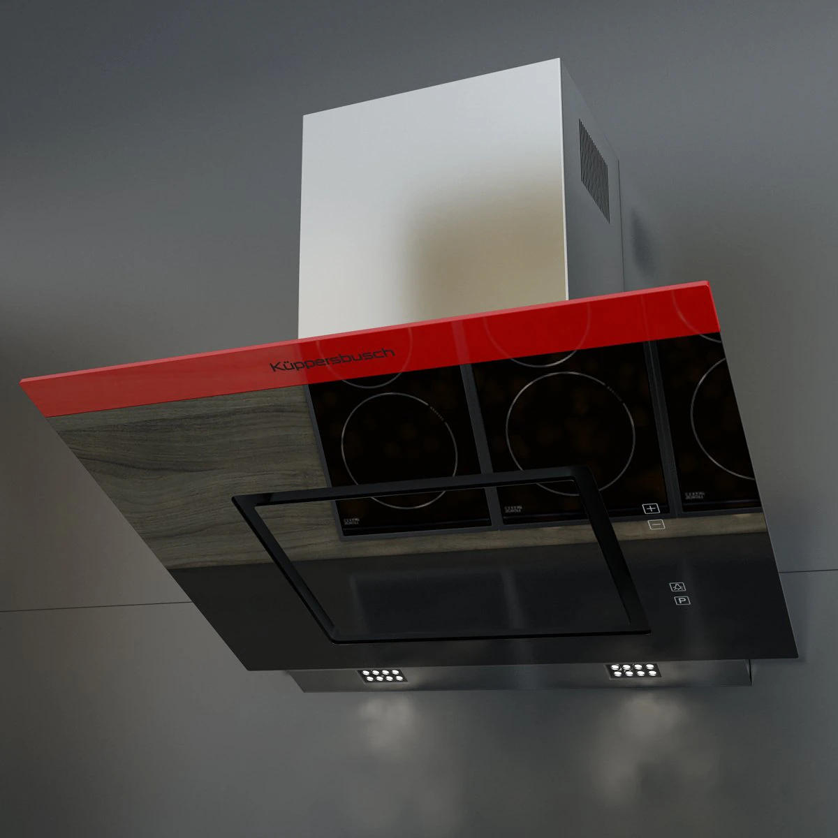 kuppersbusch kd7610 kitchen hood hot chili edition 3D Model .c4d .max .obj .3ds .fbx .stl .blend