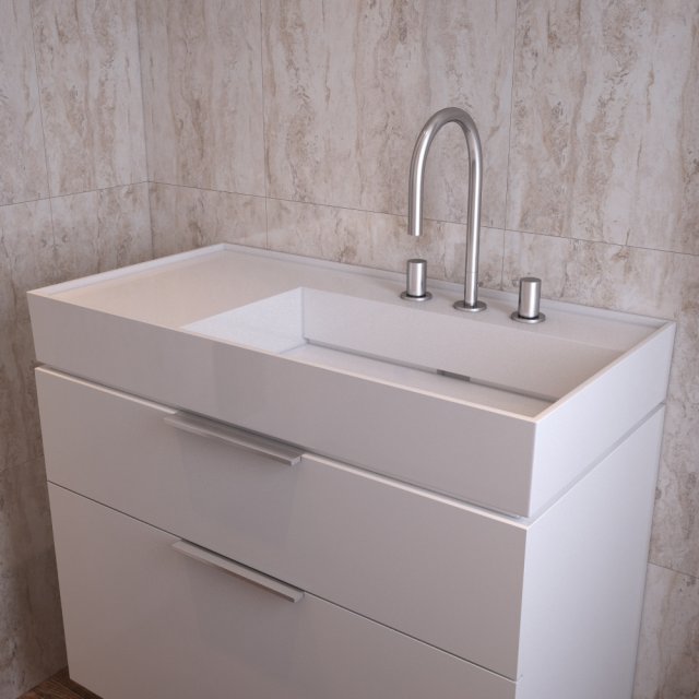 washbasin kartell by laufen 810339 3D 모델 .c4d .max .obj .3ds .fbx .stl .blend 