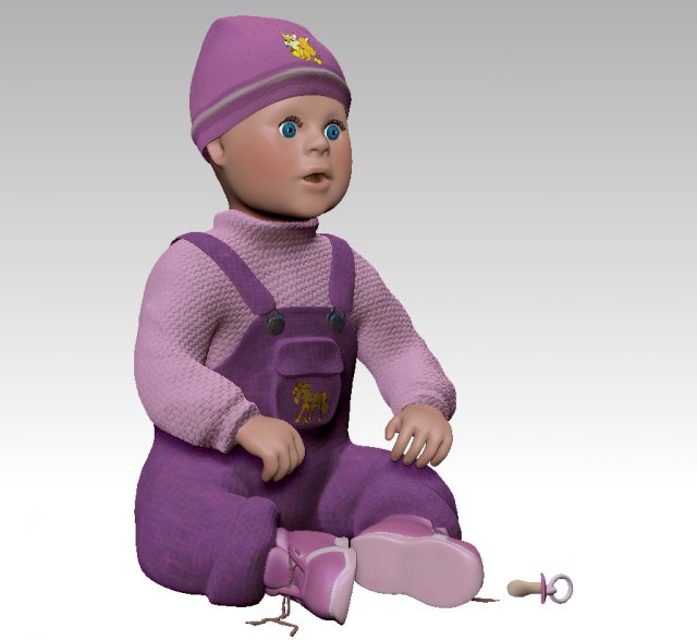 toy doll Model 3D .c4d .max .obj .3ds .fbx .stl .blend 