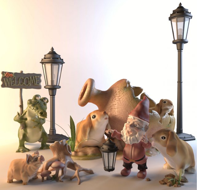 hardscape elements 3D 모델 .c4d .max .obj .3ds .fbx .stl .blend 