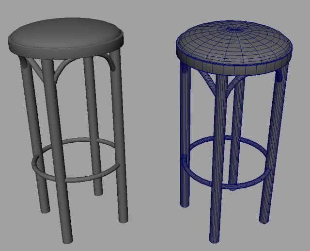 stool 3D 模型 .c4d .max .obj .3ds .fbx .stl .blend 