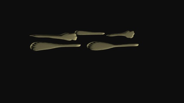 neolithic bone tools 3D Model .c4d .max .obj .3ds .fbx .stl .blend 
