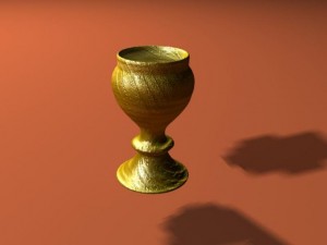 medieval gold cup Modelo 3D