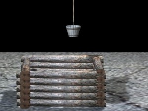 wooden well Model 3D