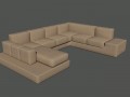 sofa u shape Model 3D