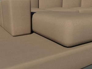sofa u shape 3D 모델