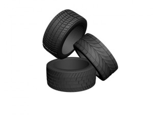 3 tyre set 3D Model