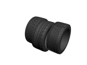 3 tyre set 3D Model
