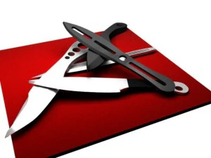 throwing knives set 3D Model