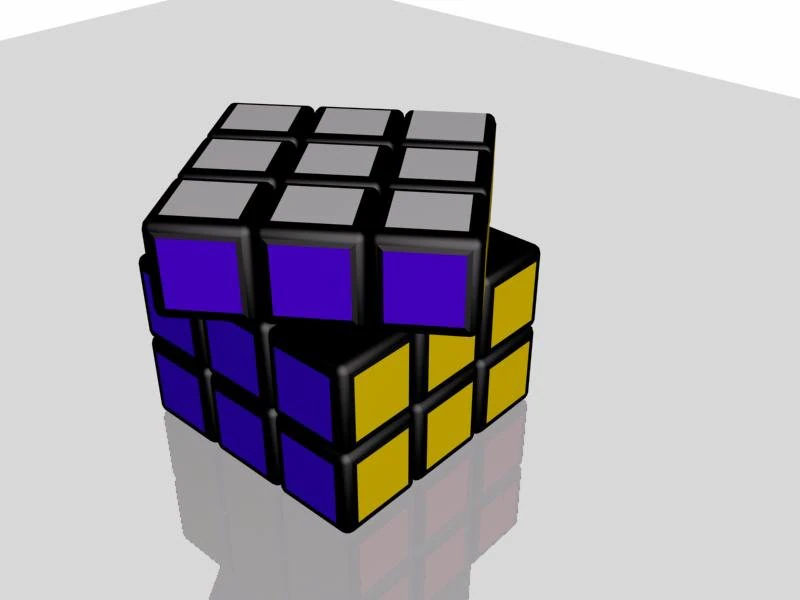 rubiks cube twistable 3D Model .c4d .max .obj .3ds .fbx .stl .blend 