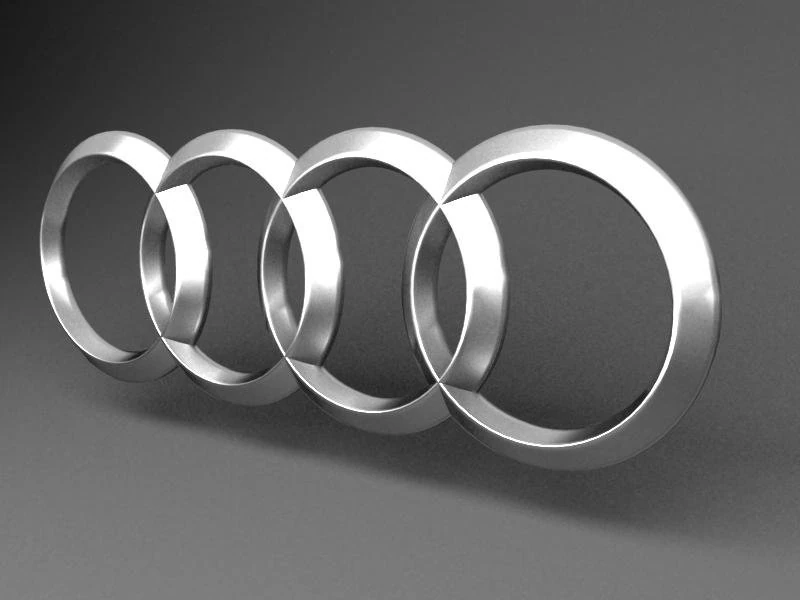 audi logo 3D Model .c4d .max .obj .3ds .fbx .stl .blend