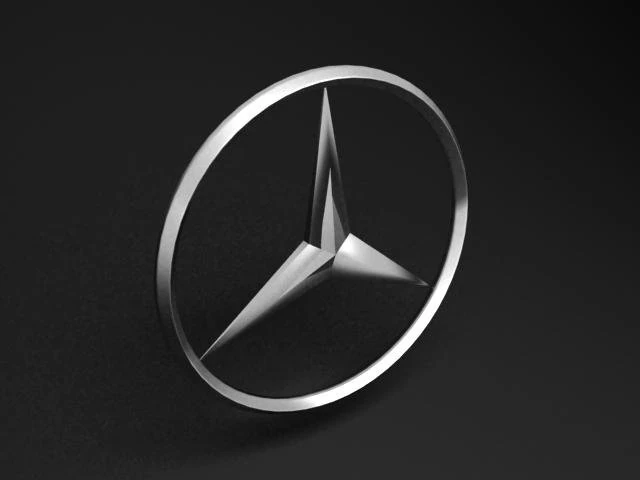 mercedes logo 3D Model .c4d .max .obj .3ds .fbx .stl .blend 