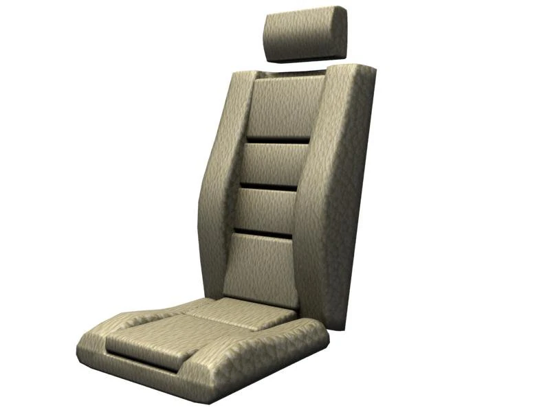 low poly car seat 3D Model .c4d .max .obj .3ds .fbx .stl .blend 