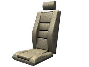 low poly car seat Model 3D