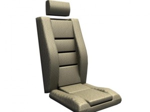 low poly car seat Model 3D