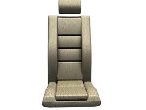 low poly car seat Model 3D