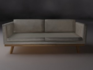 oscar three seater sofa Model 3D