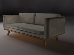 oscar three seater sofa 3D-Modell
