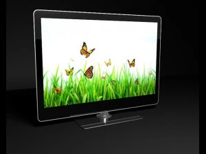 샤프 콰트론 TV 3D 모델