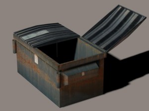 rusty dumpster 1 Modèle 3D