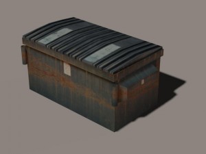 rusty dumpster 1 Modelo 3D