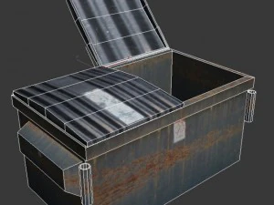 rusty dumpster 1 3D Model