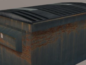 rusty dumpster 1 Modelo 3D