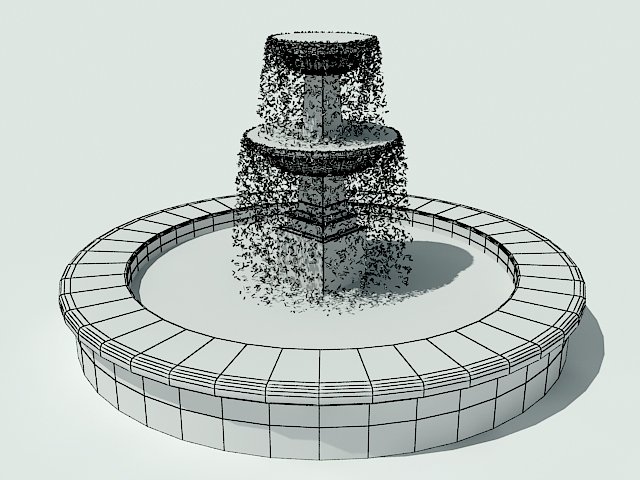 Animated fountain 3D Model in Miscellaneous 3DExport