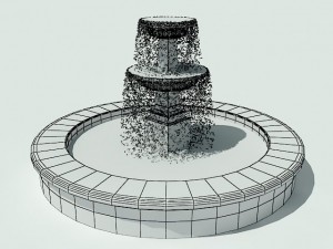 animated fountain 3D मॉडल