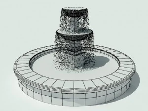 animated fountain 3D Model