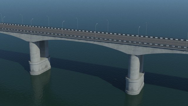 car bridge 3D Модель .c4d .max .obj .3ds .fbx .stl .blend 